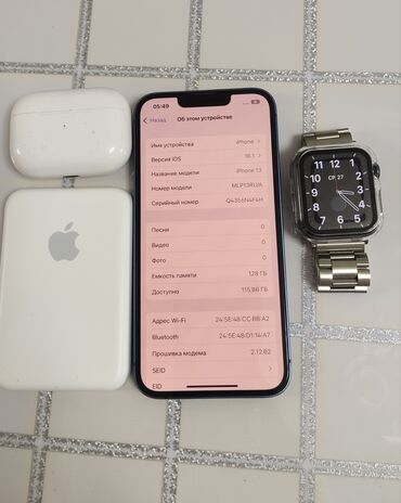 блютуз микрофон: IPhone 13, 128 ГБ, Синий, Чехол