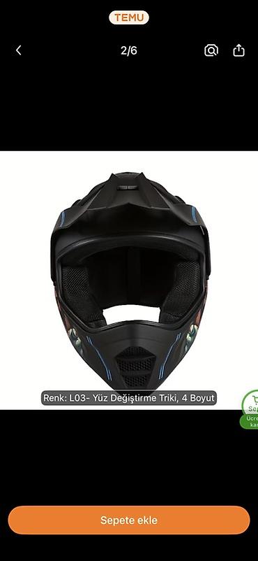 kardan 07: Motokros/Dirt Bike tam üz örtüklü dəbilqə – L03 “Yüz Dəyişdirmə Triki” — 3
