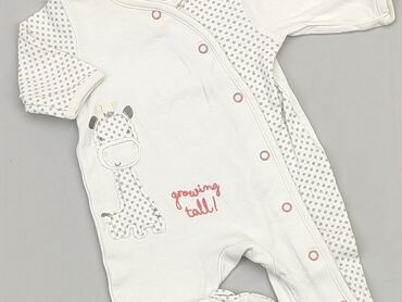 biały pajacyk niemowlęcy: Pajacyk, 0-3 m, stan - Dobry
