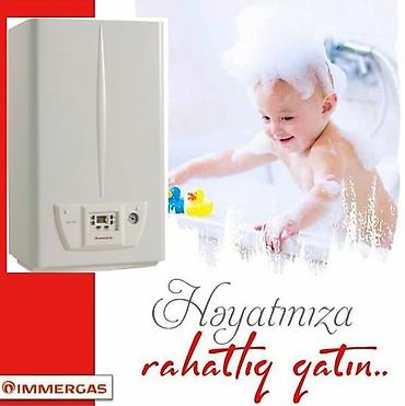 ev qizdirici: IMMERGAS qaz kombisi – İtalyan istehsalı, divara quraşdırılan model — 2