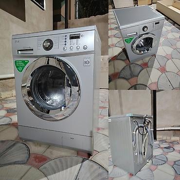 LG paltaryuyan maşın – 8 kq - Ön yükləməli, gümüşü korpus - Direct