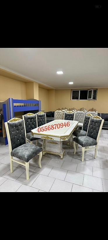 gence stol: Qonaq otağı üçün, Yeni, Açılmayan, Dördbucaq masa, 6 stul — 2