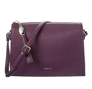 Сумка через плечо Furla, бордово-сливового оттенка. - Материал