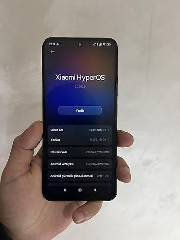 Redmi: Redmi Note 12, 128 GB, rəng - Göy, Face ID — 8