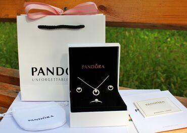 парные украшения: Жемчужный набор от Pandora🥰 Серебро 925 проба😍 Набор 4000 сом☺️