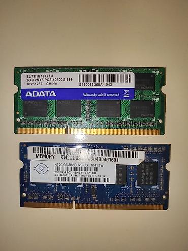 2gb ddr3 notebook ram: Operativ yaddaş (RAM) ADATA, 2 GB, 1333 Mhz, DDR3, Noutbuk üçün, İşlənmiş — 1