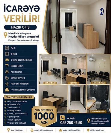 bolt bas ofis elaqe: İcarəyə verilir Yerləşmə: - Maksı Marketə yaxın, Heydər Əliyev — 1