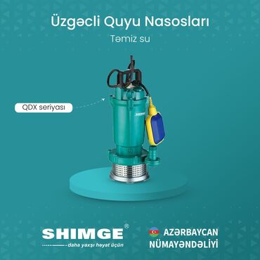 Nasoslar və hidroforlar: Nasos, Suvarma üçün, Çirkab quyular üçün, Göl üçün, quraşdırılma Sualtı, Səthi, Yeni