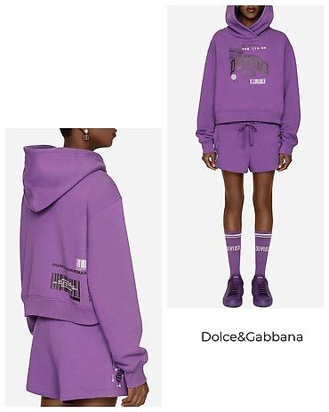 Dolce & Gabbana bənövşəyi hoodi və şort dəsti originla - Rəng