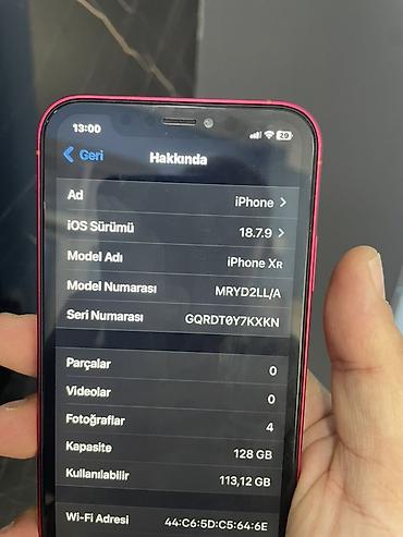 iphone x kabro: IPhone Xr, 128 GB, Qırmızı, Face ID — 3