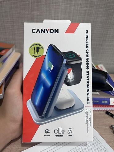 note 15: Canyon WS-304 Simsiz Şarj Stansiyası - 3‑də‑1 şarj: eyni anda — 1