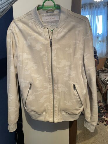мужской кожаный куртка: Куртка L (EU 40), цвет - Бежевый