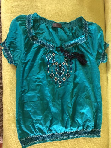 obuca vrsac: M (EU 38), Cotton, Geometrical, color - Turquoise