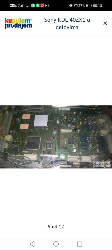 Aksesoari za TV i video: Sony KDL-40ZX1 u delovima SONY - DRIVER - A1566739A, 1-878-249-11 — 9