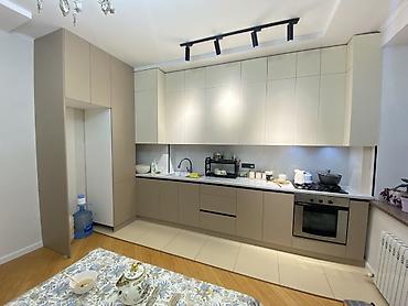silver kitchen: Кухонный гарнитур современного дизайна, линейная планировка. - — 3
