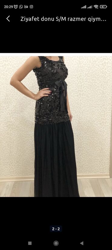 купить вечернее платье в баку: Ziyafet donu S/M razmer qiymet 25