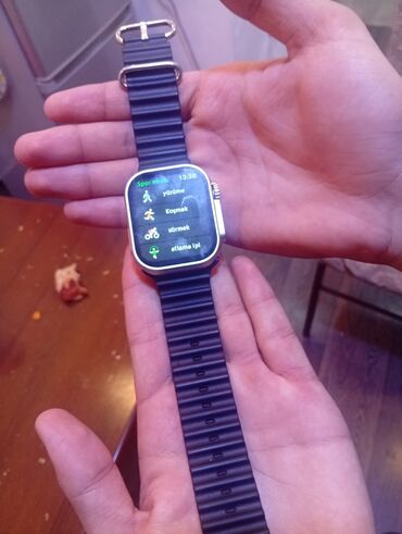 Smart saatlar: Ağıllı saat – kvadrat formalı metal korpus, kənarda qoruyucu çərçivə — 3