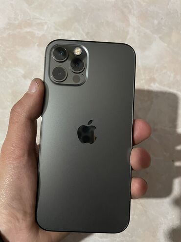 телефон iphone x: IPhone 12 Pro, Колдонулган, 128 ГБ, Кара, 81 %