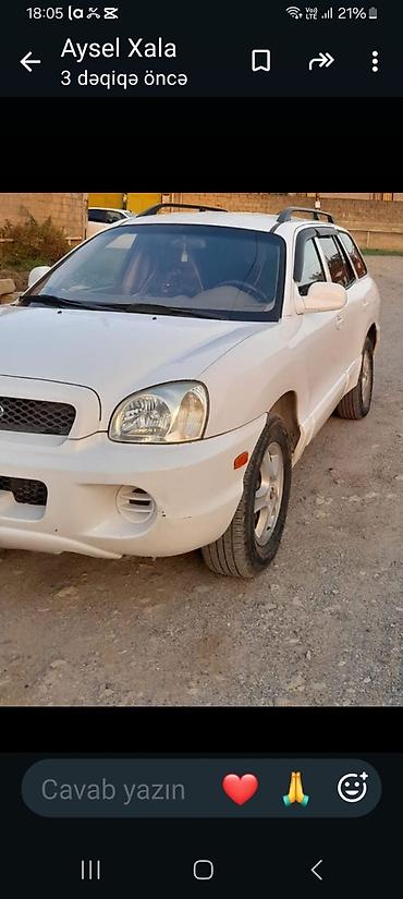 500 azn masin satilir: Hyundai Santa Fe, ağ rəng, 5 yerlik SUV Xüsusiyyətlər: - Kuzov: ağ — 2