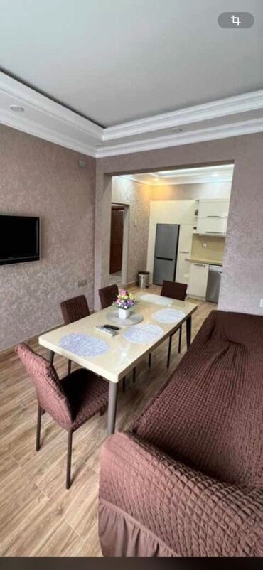 Uzunmüddətli kirayə mənzillər: Tam mebellı mənzil – geniş və işıqlı - Zövqlə dizayn edilmiş zal — 12