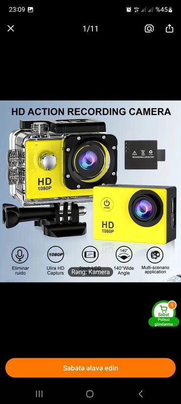 фотоувеличитель упа 725: Kask Kamerası satılır. Sarı rəngdədir, Bağlı qutudadır mikro kart