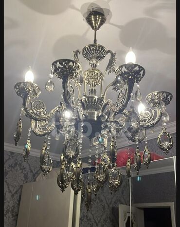 Ev saatları: Çılçıraq, 8 lampa, Metal