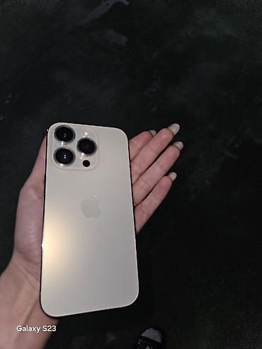 electronics iphone: IPhone 14 Pro, 128 GB, Matte Gold — 1
