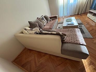 Ugaone garniture: KOMPLETNA DNEVNA SOBA Ugaona, tv komoda, dve police i sto. - — 5