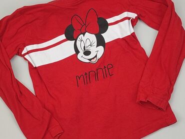 bluzka kopertowa czerwona: Bluzka, Disney, 5-6 lat, 110-116 cm, stan - Dobry