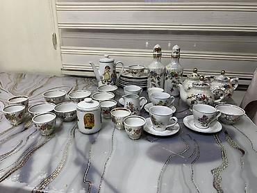 qedimi sufre: Çay dəsti, rəng - Ağ, Farfor — 2