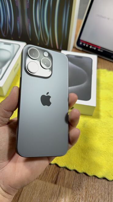 купить айфон 15 бишкек: IPhone 15 Pro, Колдонулган, 256 ГБ, Куту, 86 %