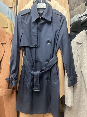темно синяя зимняя куртка: Плащ, Тренчкот, Двубортная модель, XS (EU 34)