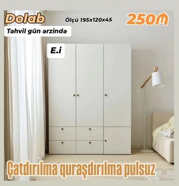 Dolablar: Yeni, 4 qapılı Düz dolab, Şifonyer lalafo.az -da Dolablar: Yeni, 4 qapılı Düz dolab, Şifonyer