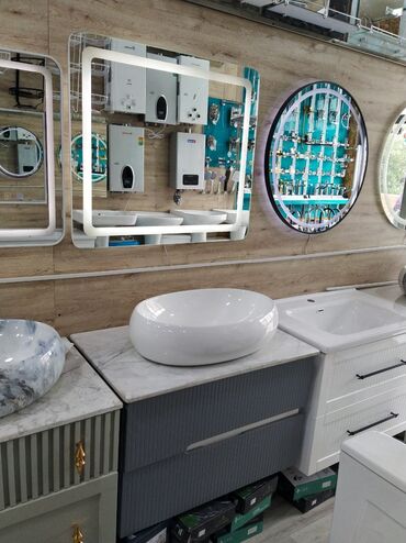 тюльпан: Oval formalı, ağ rəngli, mərmər naxışlı yuma hövzəsi. Hamam mebeli