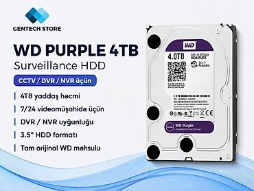 ssd almaq: HDD WD Purple 4TB WD Purple 4TB Orjinal HDD WD Purple 4TB Orjinal HDD — 1
