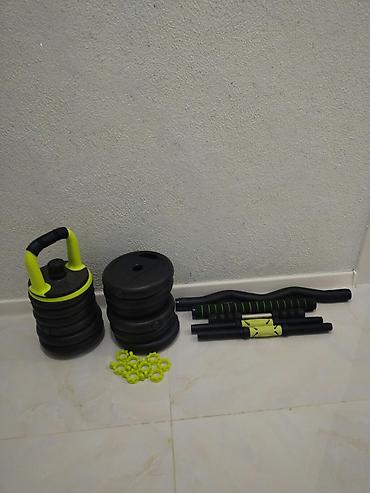 işlənmiş qantel: Çoxfunksiyalı ev fitnes dəsti yenidir istifadə olunmayıb Xırdalandadlr — 9