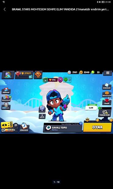 Oyun diskləri və kartricləri: Brawl stars 28k kupa var pass almışam barter ancaq standoff 2