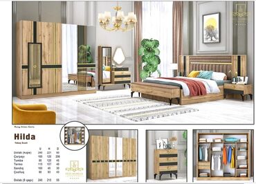 Инструменты: Двуспальная кровать, Шкаф, Трюмо, 2 тумбы, Турция, Новый