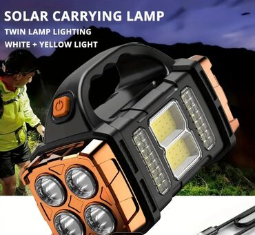 Digər alətlər: Günəş panelli LED+COB daşıma fənəri Ölçülər: - Uzunluq: 15.8 sm (6.22 — 8