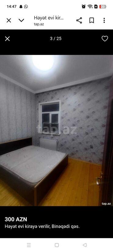 Uzunmüddətli kirayə evlər: 60 kv. m, 2 otaqlı, Kombi, Qaz, İşıq — 22