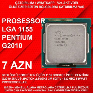 Prosessorlar: Prosessor Intel Pentium G620/G2010/G2020/G2030