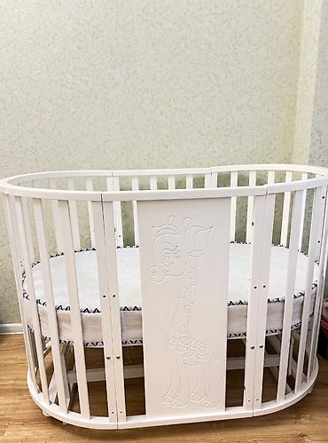 Mebel: Oğlan və qız üçün, İşlənmiş, Yumru, Beşik, Matras ilə, Yellənmə mexanizmi ilə — 5