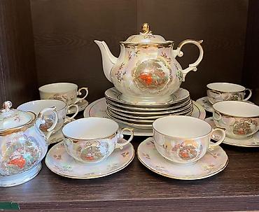 Çay dəsti, rəng - Qızılı, 6 nəfərlik, Almaniya