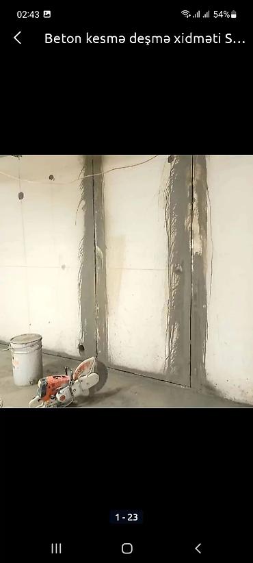 Beton işləri: Beton Kəsən Karotçu Beton Kəsmə Deşmə Xidməti beton kesimi beton kesen — 10