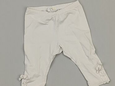 spodnie z bialymi szwami: Legginsy, 0-3 m, stan - Dobry