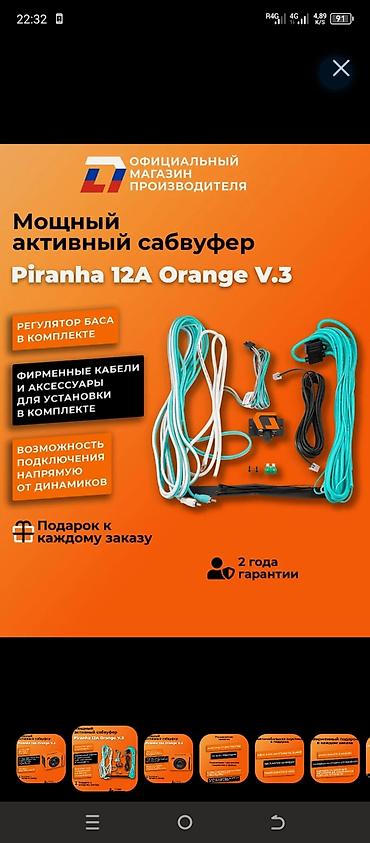 pir: Активный сабвуфер DL Audio Piranha 12A Orange V.3 - Формат: активный — 4