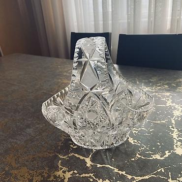 xrustal sebet: Kəsimli büllur səbət - Material: yüksək keyfiyyətli büllur - Dizayn — 2