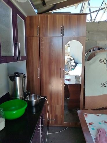 standing mirror: Шкаф-купе/гардероб многофункциональный из ЛДСП под древесину. - — 1