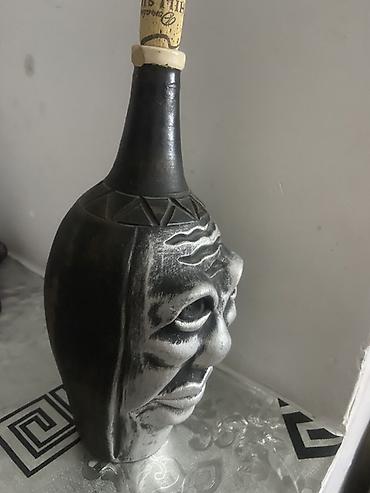 gul şekilleri: Üz formalı dekorativ keramika butulka - Material: keramika/daş çini — 3