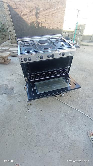 Qarışıq sobaları: Indesit kombi plitə və soba - Üst hissə: 4 ocaq gözlü – 2 qazlı — 3